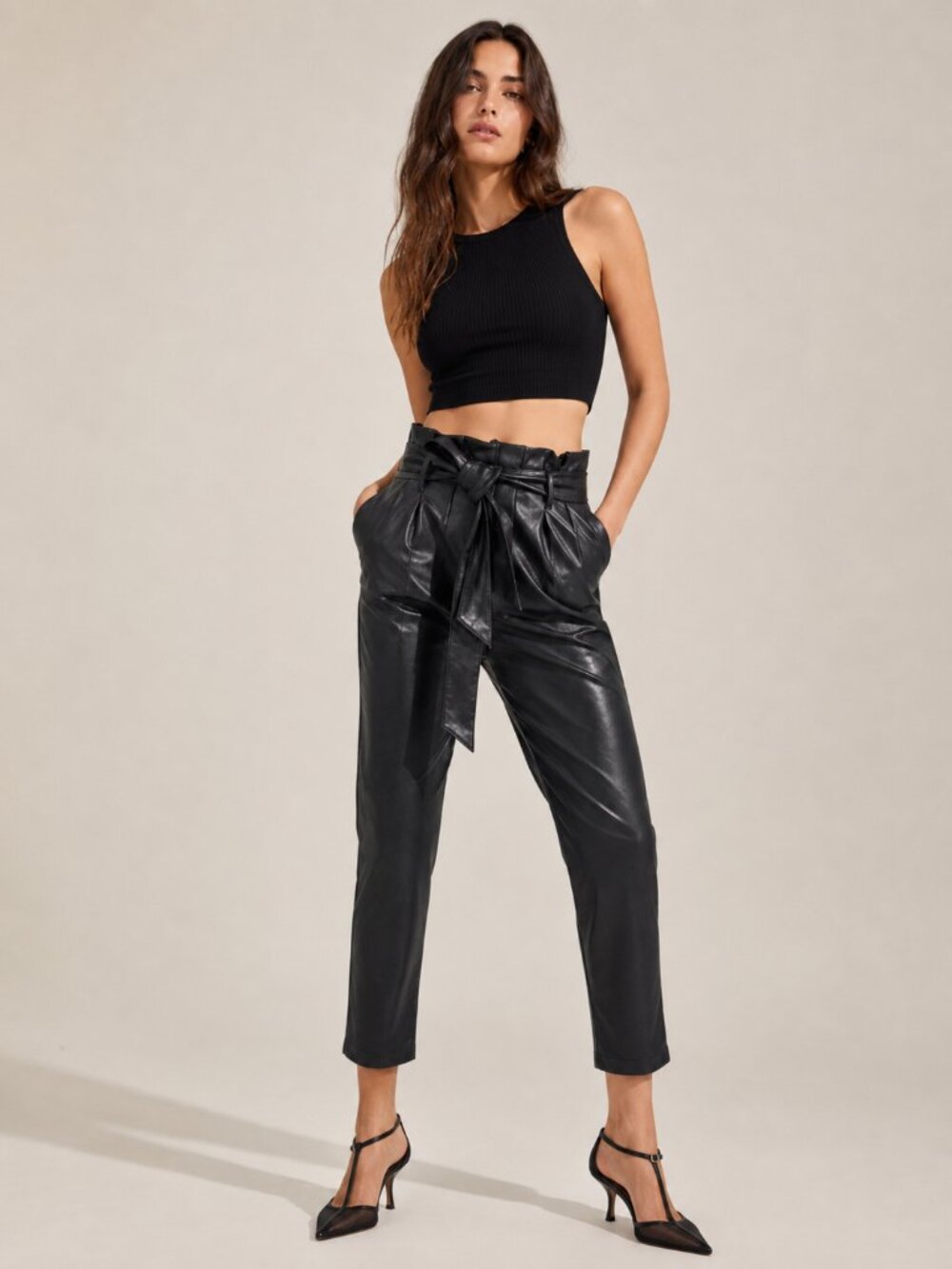 COMMANDO Faux Leather Paper Bag Pants‎